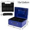 Small Security Lock Box with Coin Tray Metal Material with
