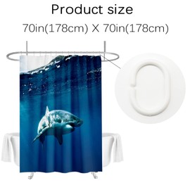 Berkin Arts Bathroom Shower Curtain Set 70x70 Inch Waterproof Polyester with Hooks Massurrealism A Sharknado Bath Like Style Premium Bathroom Design