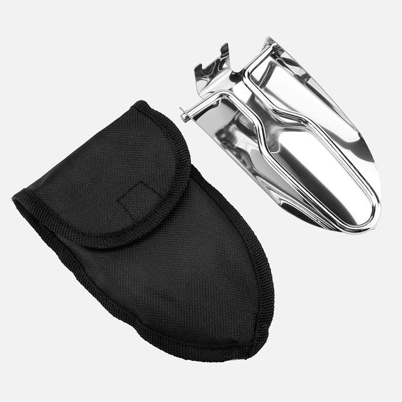 Mxtech Pala Plegable Pequeña, Pala de Emergencia, Acero Inoxidable Multipropósito
