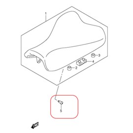 KZMPMT Seat Bolt Compatible with Suzuki GSXR600 GSXR750 2006-2007 GSXR1000 2005-2008 Stainless Steel 304 (Replace # 09139-06146)