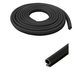 Black Bulb Type Gasket Weatherstrip, 5/16" Width, 1/4" Backing - 20 Ft.
