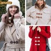 10 Pairs Leather Toggle Buttons, PU Leather Horn Buttons Coat