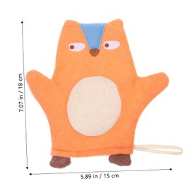 CORHAD 3Pcs Shower Scrubber Cartoon Cotton Bath Mitts for Lightweight and Soft Washcloths for Gentle Bathing for Home and Travel