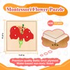 MONTESSORI OUTLET Nature Materials Flower Puzzle Early Preschool Learning Toys