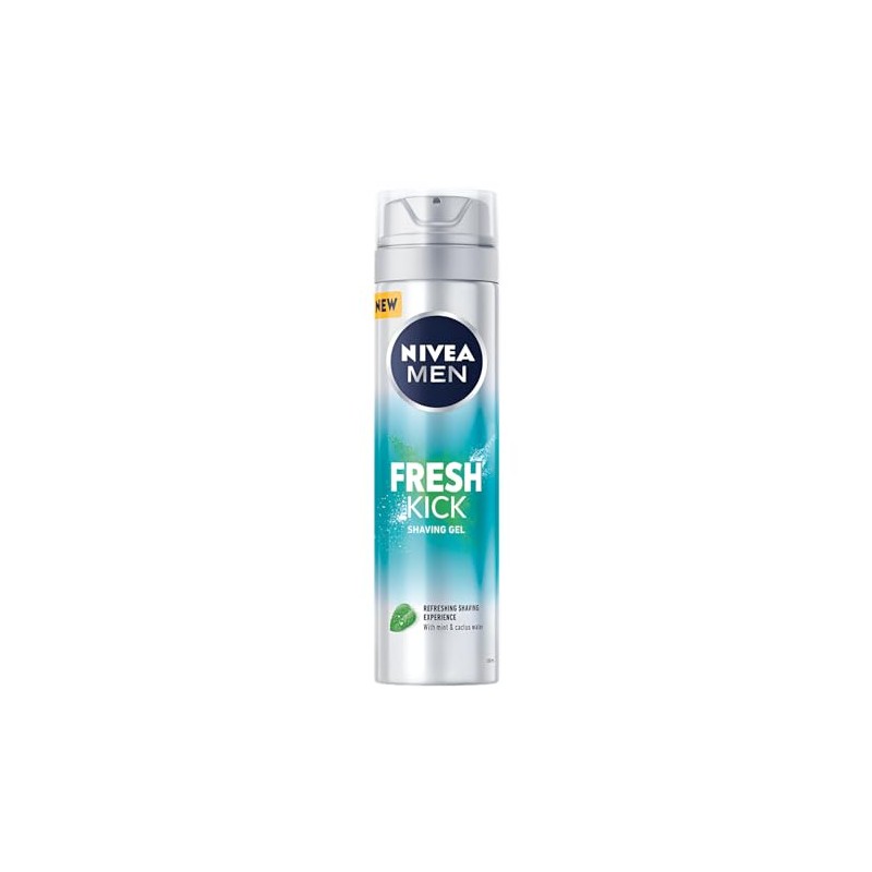 NIVEA Shaving Gel 200 ml Fresh Kick (Pack of 3)