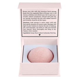 Bella Sleep + Spa Facial Self Care Boxed Konjac Sponge, 3.5-Inch, Blush