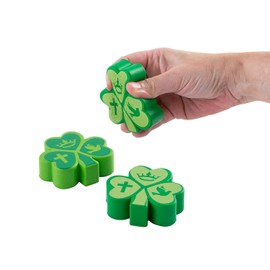 Fun Express St. Patrick’s Day Religious Trinity Shamrock Stress Toys, 12 Piece