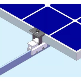 Magerack 10 Mid Clamp Standing Seam Metal Roof Solar Panel Module Mounting Racking Kits