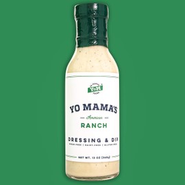 Keto Friendly Ranch Salad Dressing and Dip by Yo Mama's Foods - Pack of (1) - Low Carb, Low Sodium, and Gluten-Free
