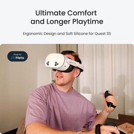 KIWI design KIWI design F4 Silicone Facial Cover Compatible with Meta Quest 3S (Made for Meta), NOT Compatible with Quest 3