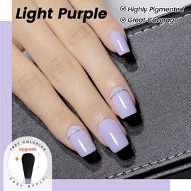 YTD Likomey Gel Nail Polish,15ml Light Purple Soak Off UV Nails Gel,Salon Home DIY Nail Art Manicure and Pedicure Gel Varnish,CS441