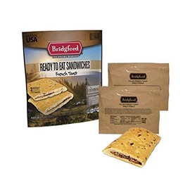 Filled French Toast MRE - Breakfast Snack Survival Food Ready to Eat Meals - 3 Pack