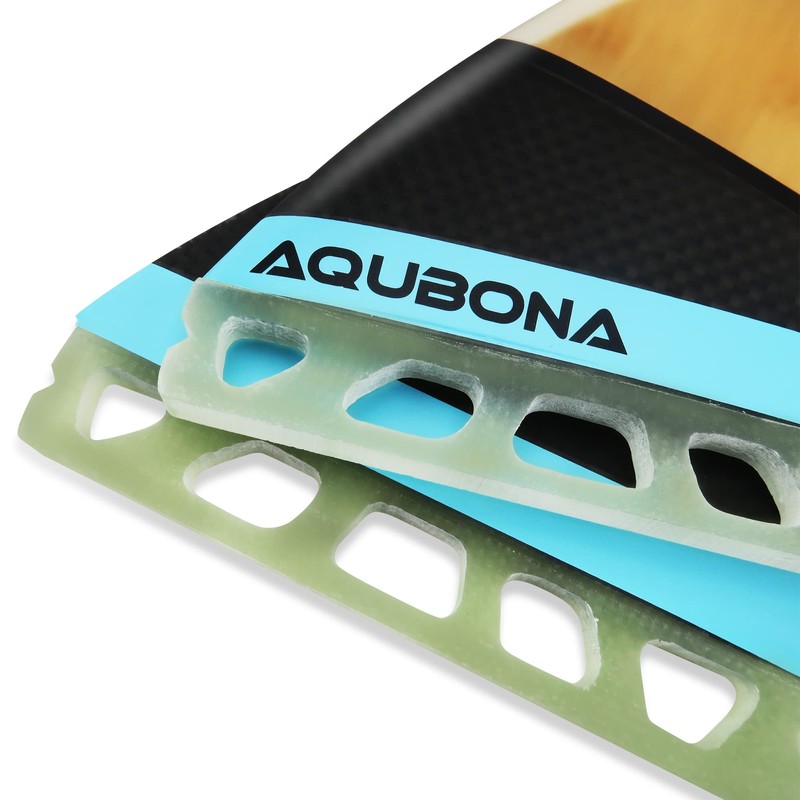 AQUBONA Surfboard Fin Single Base MF Fiberglass Surfing Thruster with