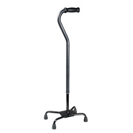 Graham-Field 6130A Lumex Bariatric Quad Cane, Heavy Duty, 500 Lb Weight Capacity, Adjustable Cane, Silver Vein, Pack of 2