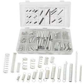 BGTXINGI 200 Pieces 20 Types Galvanised Steel Coil Spring Wire Metal Extension and Compression Spring Repair Tool Assortment Kit