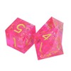 7PCS Polyhedral Dice Clear Numbers Pointed Edges Resin Dice Set
