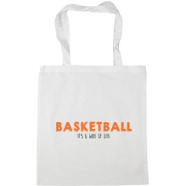 Hippowarehouse Basketball it's a way of life Tote Shopping Gym Beach Bag 42cm x38cm, 10 litres