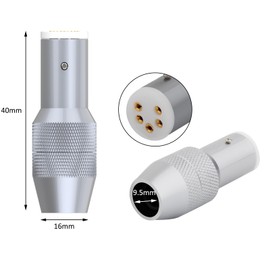 Monosaudio Hi-End Gold Plated 5-Pin DIN Turntable Cable Connector for Vinyl, Tone Arm - Upgrade Experience, Suitable for 18AWG-20AWG Wire (Straight)