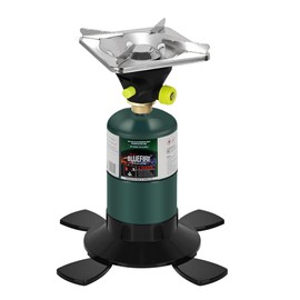 Bottletop Propane Camping Stove with Gas Cylinder Base Lightweight Propane and MAPP Gas Camping Stove with Instant Ignition for Hiking Backpacking and Outdoor Cooking Ultra-Portable Durable Camp Stove