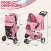 CAAP DRIVEN 3-Wheel Dog Stroller - Compact Foldable Design with