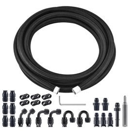 EVIL ENERGY 6AN PTFE Fuel Line Kit,E85 Nylon Braided Fuel Hose 20FT