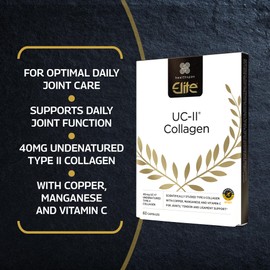 Healthspan Elite Healthspan Elite UC-II? Collagen (60 Tablets) | Contributes to Normal Collagen Formation | Supports Joint Function and Tendon & Ligament Support | Effective Daily dose at just 40 mg UC-II