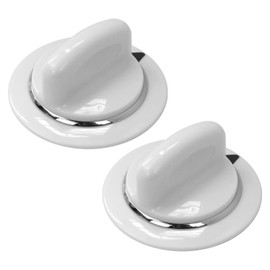 2 Pack White Dryer Timer Knob WE1M654 for GE Dryers and for Hotpoint Dryers HTDX100EM5WW HTDX100EM6WW HTDX100EM7WW HTDX100EM7WW DPSR475GW0AA D-Shaped Shaft by BLUE ELF