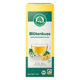 Lebensbaum Blütenkuss, 20 Bags x 1.5 g Herbal Tea, Soft & Floral Fresh with Elderberry, Lime Blossom & Vanilla, 100% Organic, Herbal Tea Blend