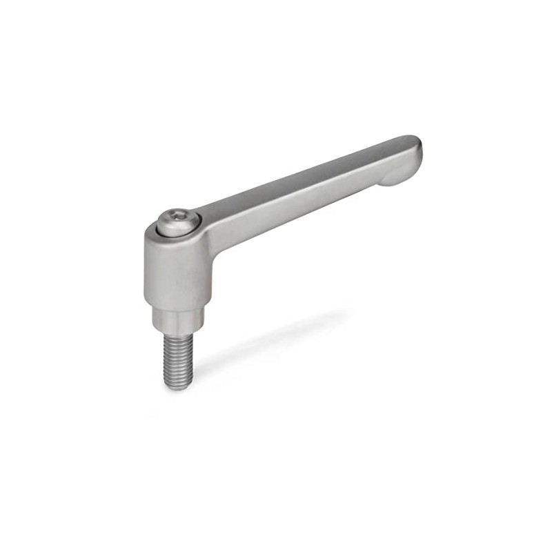 Ganter Normelemente Adjustable clamping lever with threaded screw, GN 300.5-63-M8-32-IS,