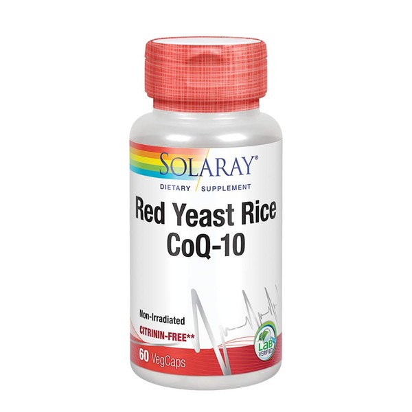 Solaray Red Yeast Rice Plus CoQ-10-60 Vegetarian Capsules