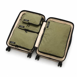 Premium Compression Packing Cubes, Suitcase Organiser Set, Fit 40% More In Luggage, Lightweight Travel Bag For Backpack Luggage Home Organiser, Durable Double-Zip Design (Khaki, 4-Pack)