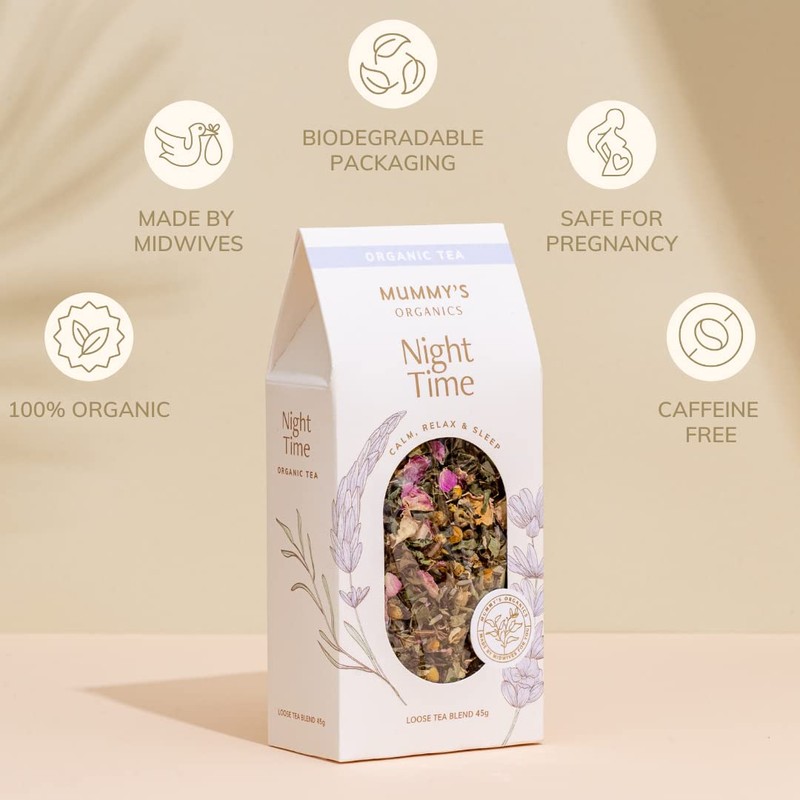 Organic Night Time Loose Tea | sleep Tea | chamomile,