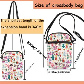 TSOTMO Cartoon Merch Crossbody Bag for Cartoon Fans Princess Gift WDW Trip Bag Bookish Literary Magic Gift (Wonder Cross)