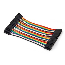Chanzon 40pcs 10cm Female to Female Header Jumper Wire Dupont Cable Line Connector 40 pin Ribbon Solderless Multicolored for Arduino Raspberry pi Electronic Breadboard Protoboard PCB Board