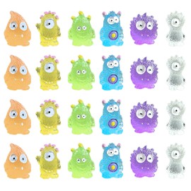 24 Pcs Mini Figurines Resin Miniature Tiny Luminous Small Decor Mini Animals to Hide Bulk for Dollhouse Family Crafts Aquarium Garden DIY Accessories Gifts Ornament Potted Decorations