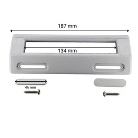 Self Spares Universal Fridge Freezer Door Handle Fixing Holes White Set Includes 2 Caps and 2 Screws from 120mm to 180mm