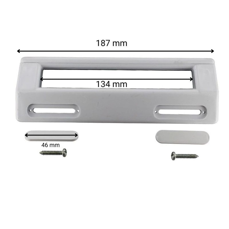 Self Spares Universal Fridge Freezer Door Handle Fixing Holes White