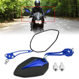 for 10mm scooter mirrors Scooter Rearview Mirror,Pair 8mm 10mm Universal Motorbike Motorcycle Aluminum Alloy Rearview Mirror Rear View Side Mirrors(Blue)