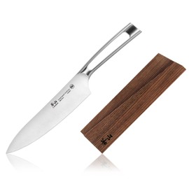 Cangshan TN1 Series 1021653 Swedish 14C28N Steel Forged 8-Inch Chef Knife and Wood Sheath Set