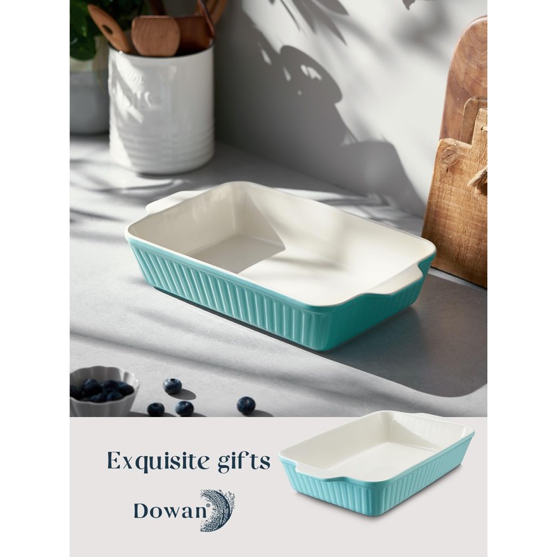 DOWAN 9x13-inch Baking Dish, Deep Casserole Dishes for Oven, Lasagna