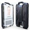 LIUGX Retractable Badge Holders, Heavy Duty Retractable Keychain, Carbon Fiber-Texture,