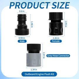 NBPLUS Outboard Engine Flush Kit for Yamaha Quick Connect Adapter, Offshore, VMax SHO & XTO Offshore All 4 Stroke Engines 8HP-425HP(Excluding 115HP) Boat Motor Parts Replacment