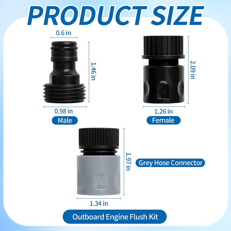 NBPLUS Outboard Engine Flush Kit for Yamaha Quick Connect Adapter,