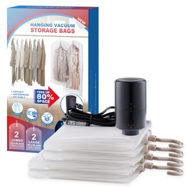 Hanging Vacuum Storage Bags, 3 Pack Large Hanging Vacuum Seal Bags for Clothing, Space Saver for Clothes, Jackets, Closet Organizer for Moving Supplies(53.1x27.6 in)