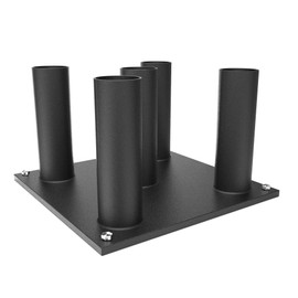 Synergee 5 Barbell Holder Storage & Organization for Home, Commercial, & Garage Gyms. Holds 5 Bars, EZ Curls, Hex Bars. Compact Vertical Peg Storage. Version 2