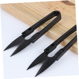 LALAFINA 3sets Embroidery Scissors Set U-shape Sewing Scissors Fabric Thread Cutter Easy Cutting Mini Size Tailor's Tool 6pcs*3