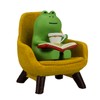 Refintural Miniature Frog Figurines - Funny Frog Sculpture for Shelf,