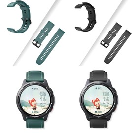 Z.DuDuZAZA Bands for Xiaomi Watch S1 Active for Women Men, 2 Pack Soft Silicone Strap Replacement Wristbands Compatible with Xiaomi Mi Smartwatch/Xiaomi Watch S1/Mi Watch Color Sport (Pack-A)