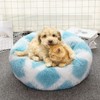 CIAOYNIMI Calming Dog Bed 50cm Fluffy Round Pet Beds Soft