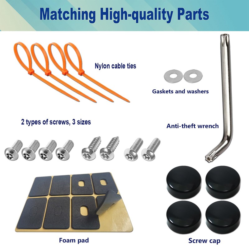 BGGTMO Front License Plate Mounting Kit- Universal License Plate Bracket